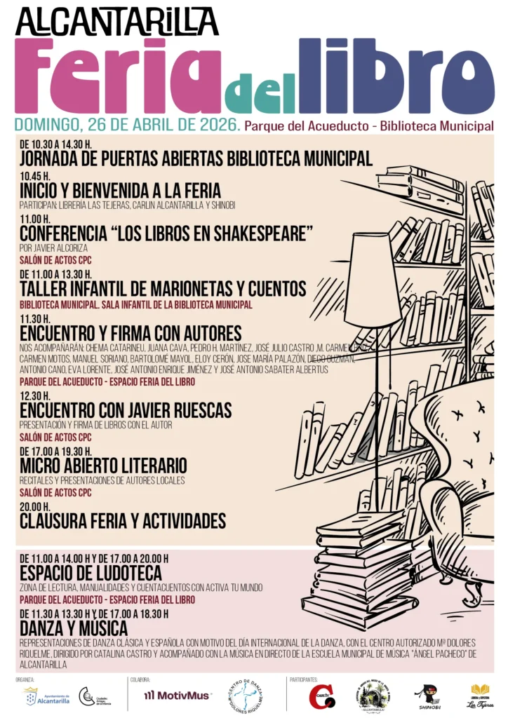 Cartel oficial Feria del Libro de Alcantarilla 2026