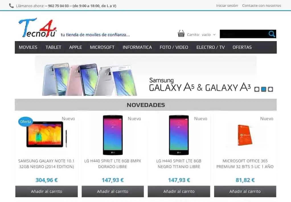 Web comercio Online T4u
